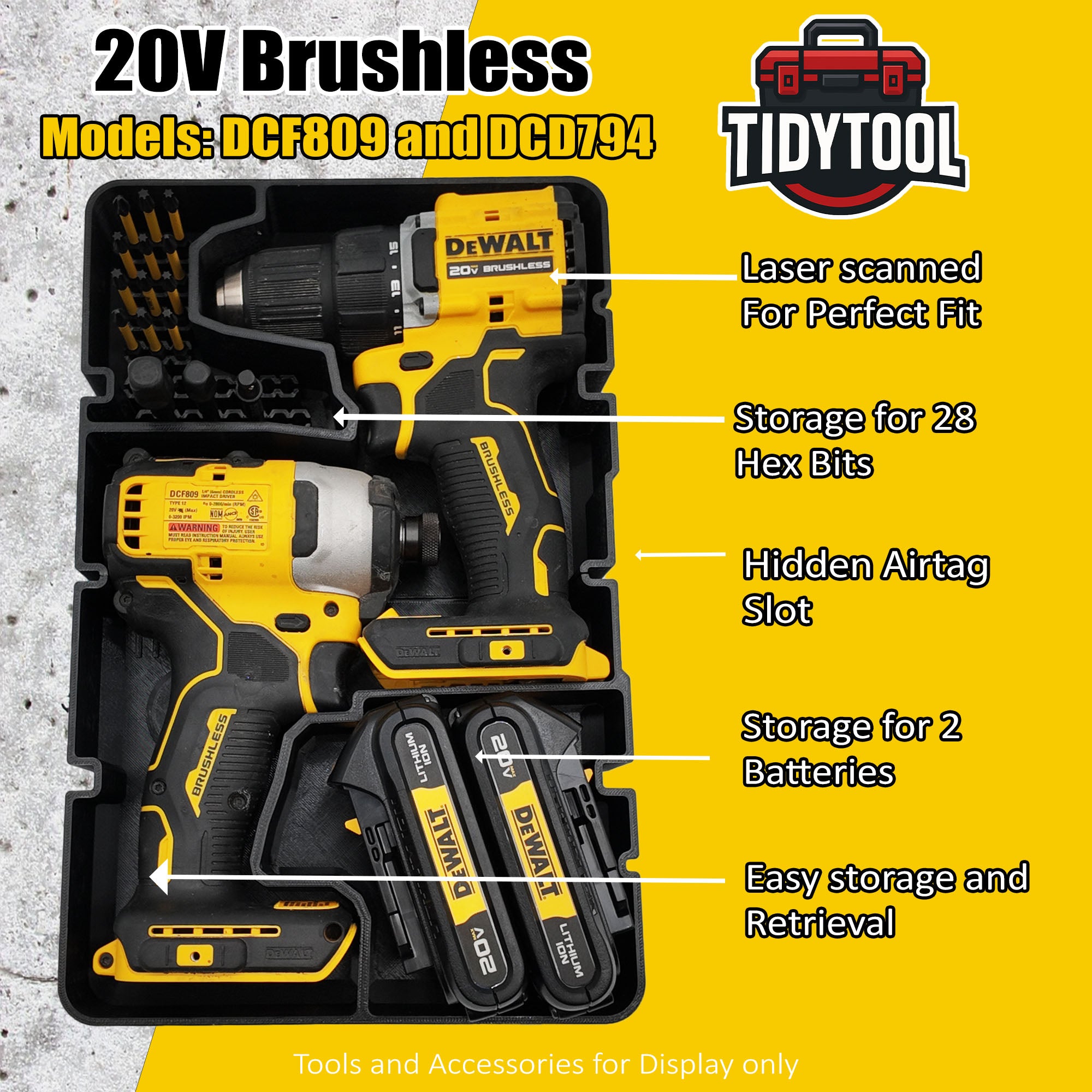 Dewalt 20V Brushless Drill Set Organizer