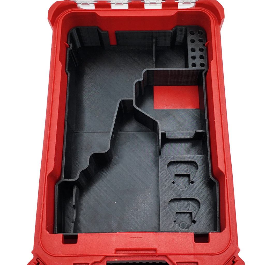 M12 Drill Driver Organizer for Milwaukee Packout 2 and 3 Drawer Tool Boxes