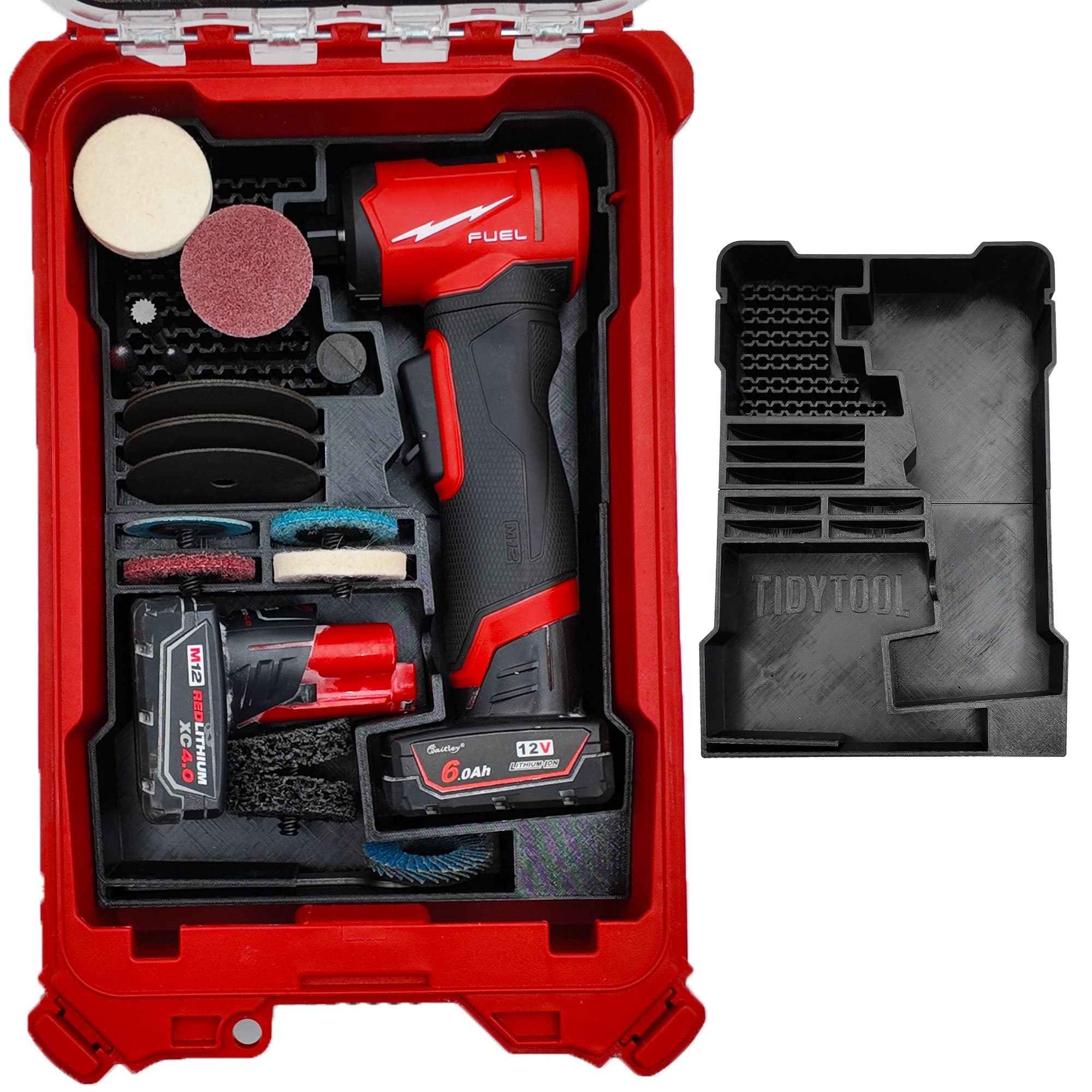 Milwaukee M12 FUEL Right and Die Grinder Compatible with Packout Box