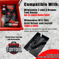 Liner for M12 Fuel Drill Driver Impact and Milwaukee Packout Compact Tool Box organizer