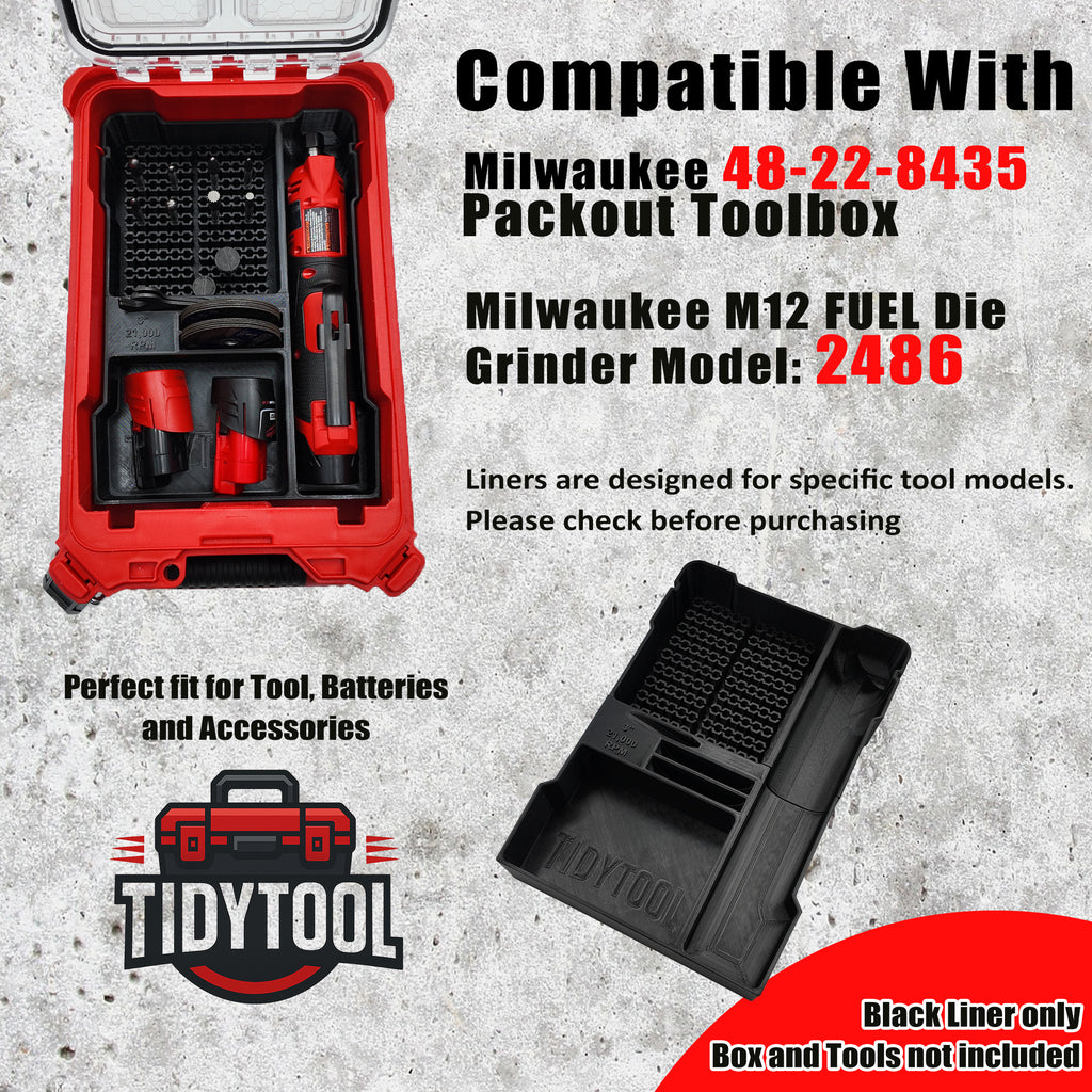 M12 Fuel Die Grinder for Milwaukee Compact Packout