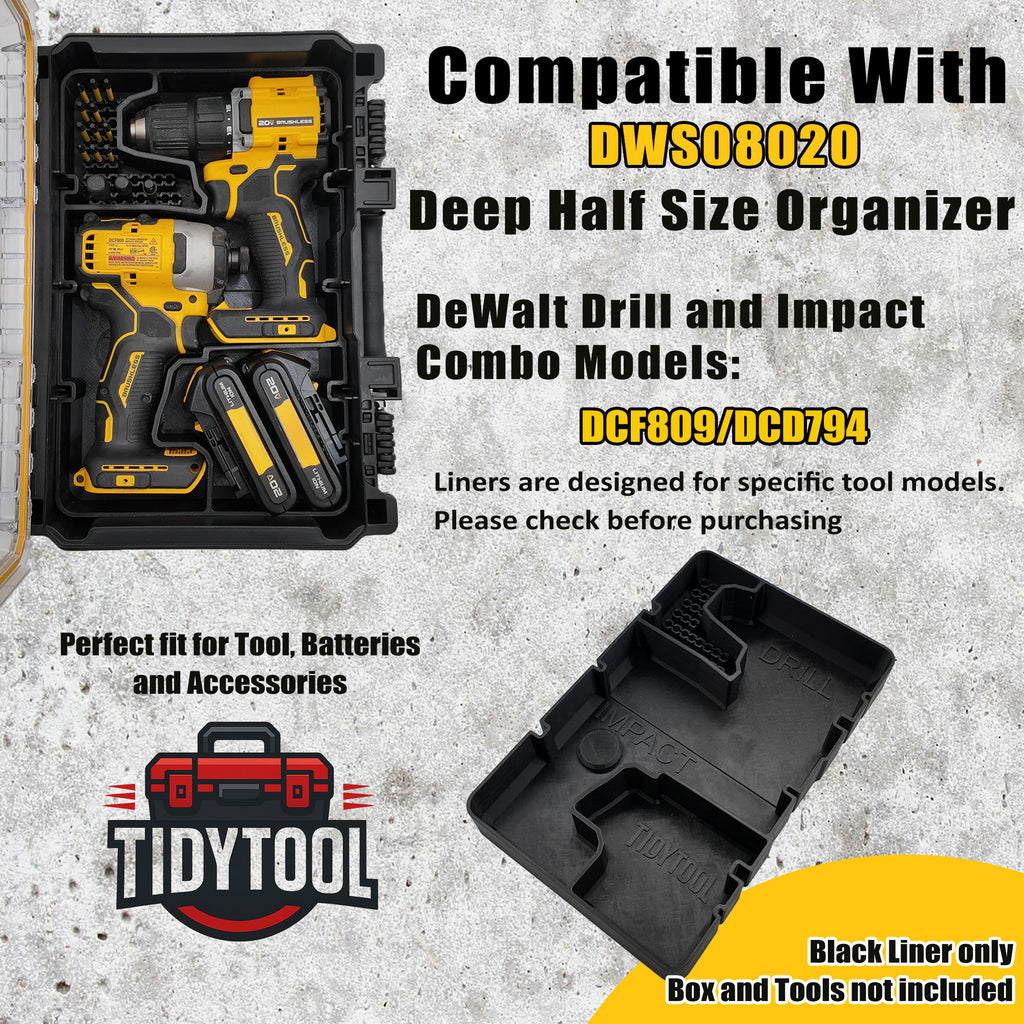 Dewalt 20V Brushless Drill Set Organizer