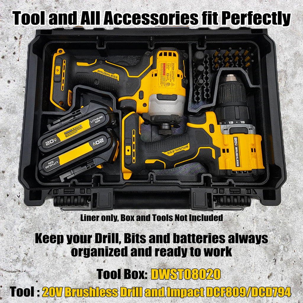Dewalt 20V Brushless Drill Set Organizer
